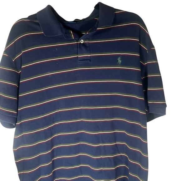 Ralph Lauren Blue Polo with Green and Red Accents - Picture 3 of 5